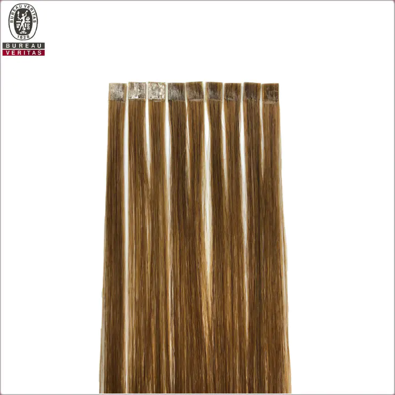 Extensión de cabello de punta plana de queratina humana pre-adherida de 16 pulgadas con doble extracción