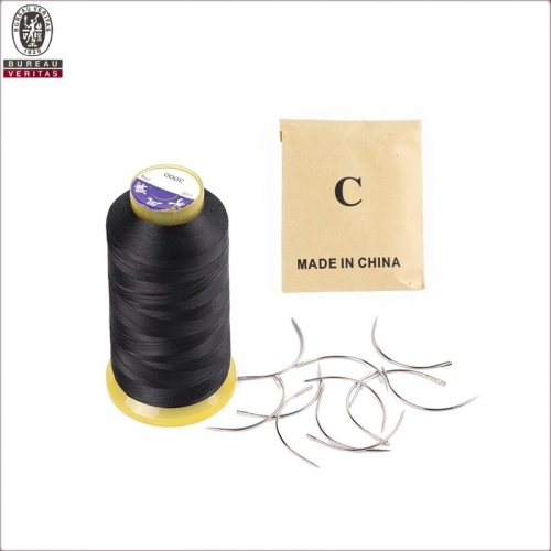 Se necesita hilo de costura de nylon elástico de extensión de pelo en el salón