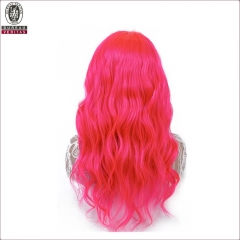 Fábrica al por mayor estilo caliente 130% densidad 20 pulgadas Brasil ola cuerpo brasileño rosa cabello humano peluca virgen azul encaje front peluca