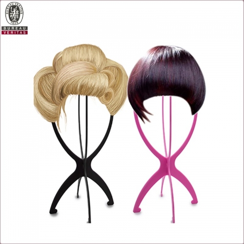 Portátil Durable plástico plegable Wig Holder Piezas de pelo pantalla herramienta estable Wig Stand Secador
